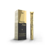 Stimulacijski gel INTT Orgasm Now, 15 ml, v zlati tubi ob črno-zlati embalažni škatli.